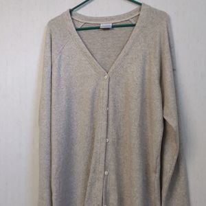 Columbia women's cardigan sz large in great condition, cream and tan